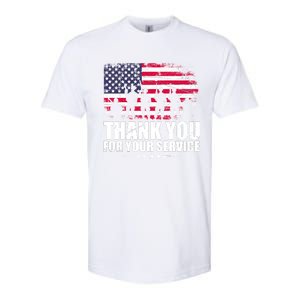 Thank You For Your Service Veteran Day Gift Softstyle CVC T-Shirt