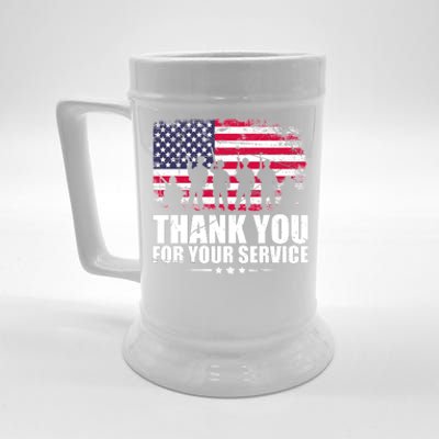 Thank You For Your Service Veteran Day Gift Beer Stein