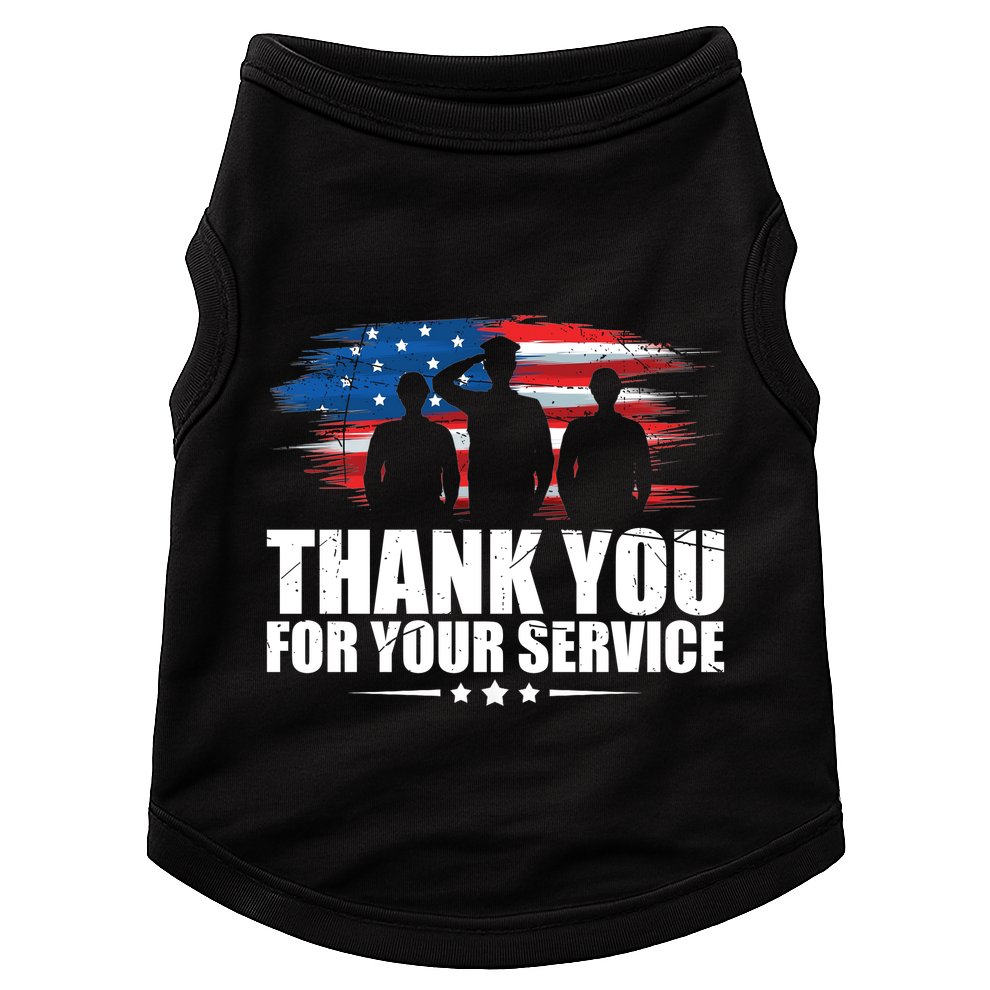 Thank You For Your Service Veteran Day Gift Doggie Tank