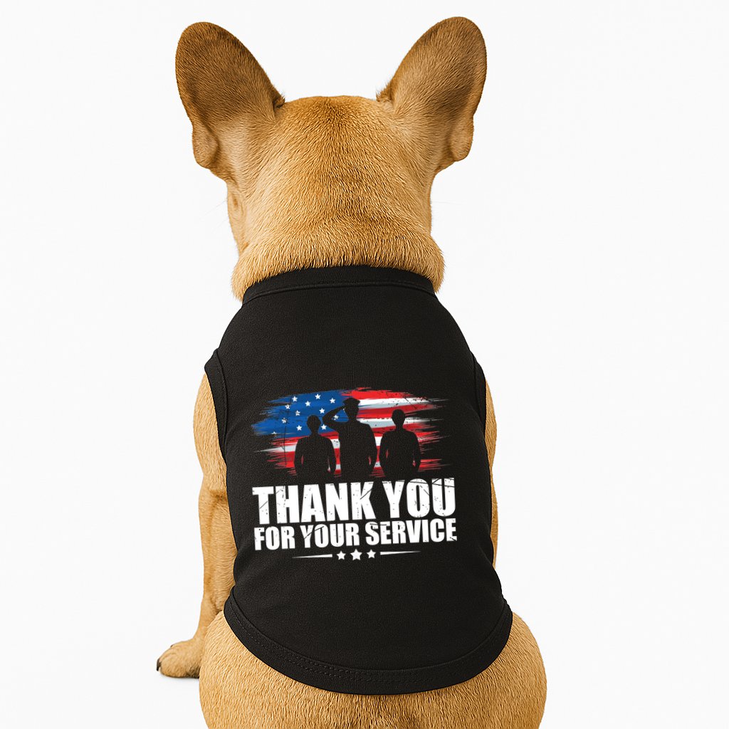 Thank You For Your Service Veteran Day Gift Doggie Tank