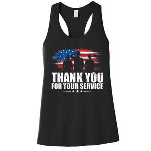 Thank You For Your Service Veteran Day Gift Women's Racerback Tank