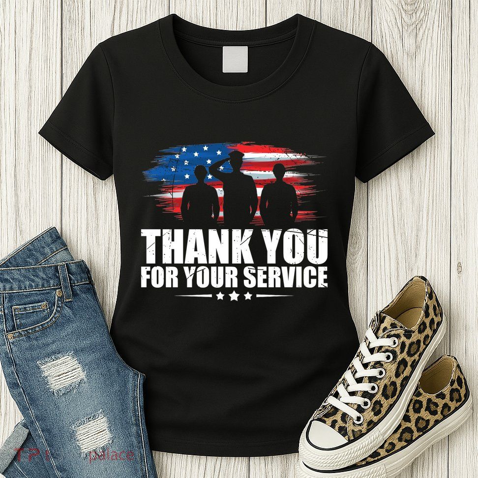 Thank You For Your Service Veteran Day Gift Women's T-Shirt