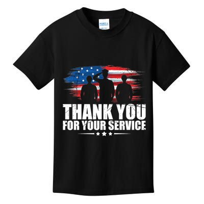 Thank You For Your Service Veteran Day Gift Kids T-Shirt