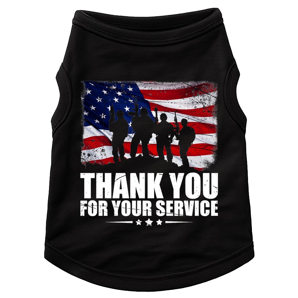 Thank You For Your Service Veteran Day Gift Doggie Tank