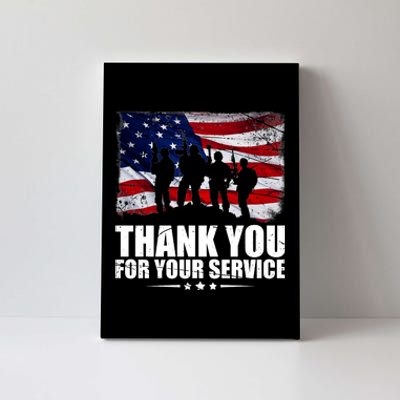 Thank You For Your Service Veteran Day Gift Canvas