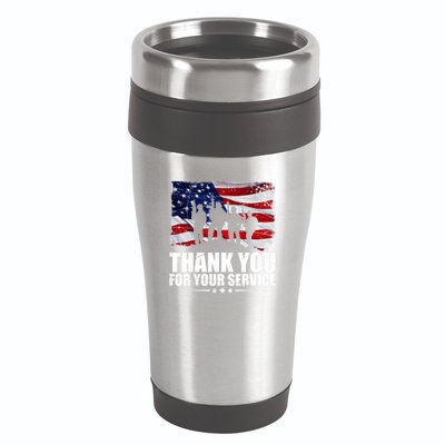 Thank You For Your Service Veteran Day Gift 16oz Travel Tumbler