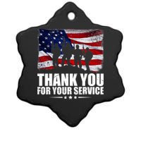 Thank You For Your Service Veteran Day Gift Ceramic Star Ornament