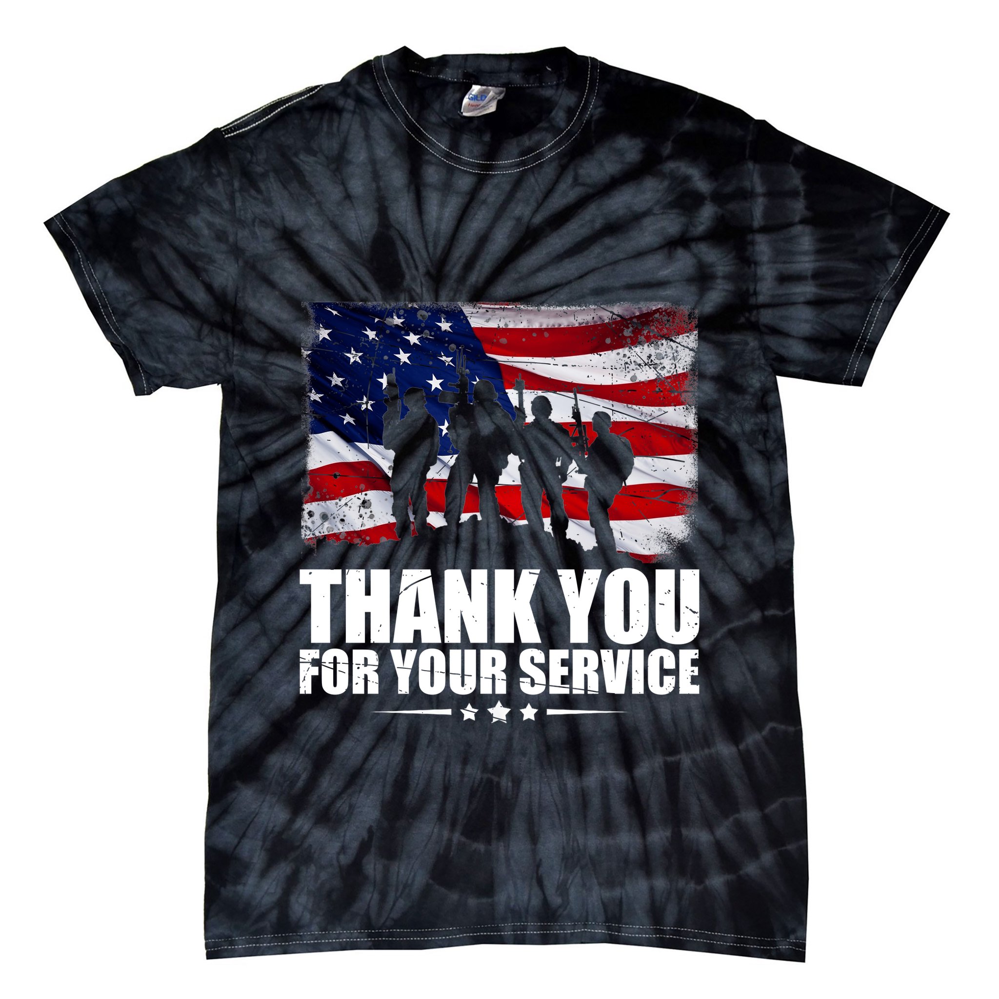 Thank You For Your Service Veteran Day Gift Tie-Dye T-Shirt