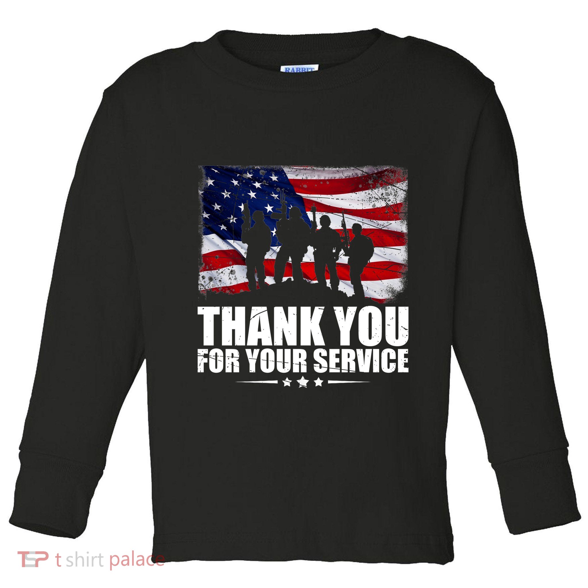 Thank You For Your Service Veteran Day Gift Toddler Long Sleeve Shirt