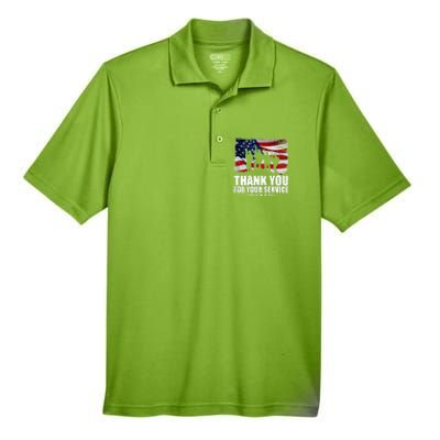 Thank You For Your Service Veteran Day Gift Men's Origin Performance Pique Polo