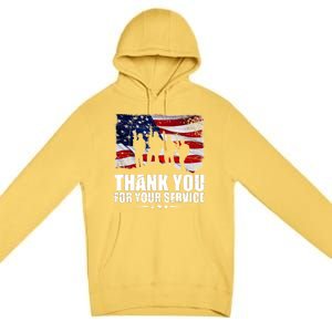 Thank You For Your Service Veteran Day Gift Premium Pullover Hoodie