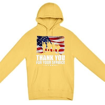 Thank You For Your Service Veteran Day Gift Premium Pullover Hoodie