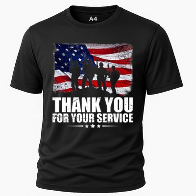 Thank You For Your Service Veteran Day Gift Cooling Performance Crew T-Shirt