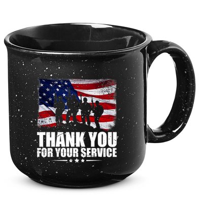 Thank You For Your Service Veteran Day Gift 15oz Campfire Ceramic Mug
