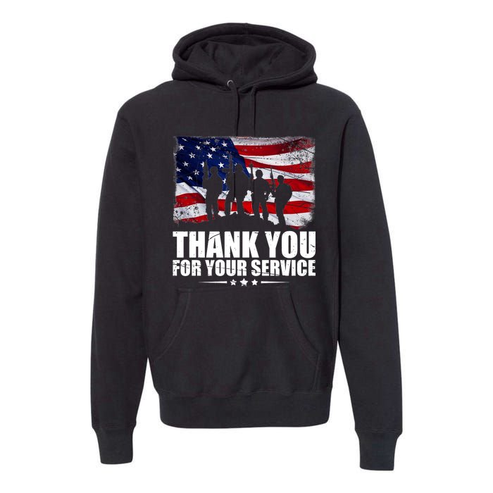 Thank You For Your Service Veteran Day Gift Premium Hoodie