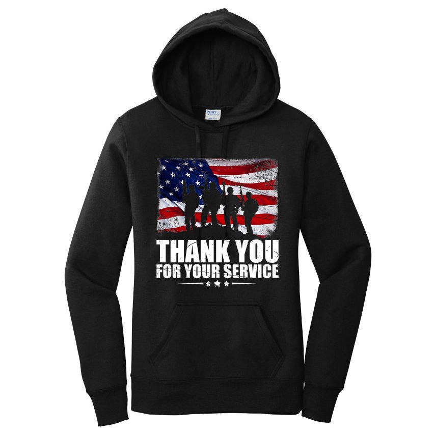 Thank You For Your Service Veteran Day Gift Women's Pullover Hoodie