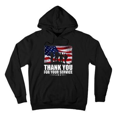 Thank You For Your Service Veteran Day Gift Tall Hoodie