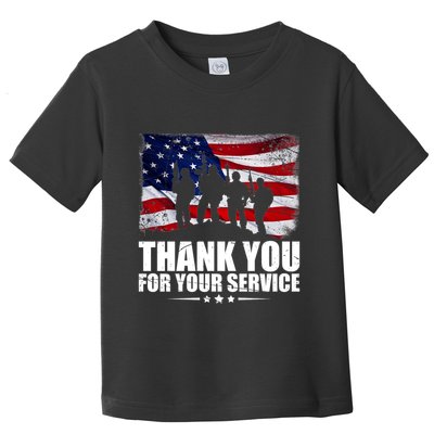 Thank You For Your Service Veteran Day Gift Toddler T-Shirt