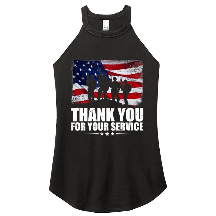 Thank You For Your Service Veteran Day Gift Women's Perfect Tri Rocker Tank