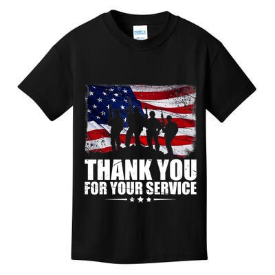 Thank You For Your Service Veteran Day Gift Kids T-Shirt