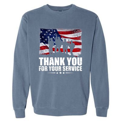 Thank You For Your Service Veteran Day Gift Garment-Dyed Sweatshirt