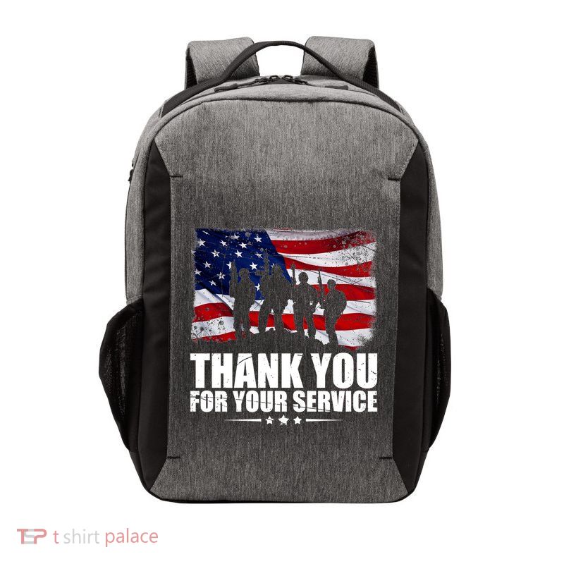 Thank You For Your Service Veteran Day Gift Vector Backpack