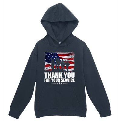 Thank You For Your Service Veteran Day Gift Urban Pullover Hoodie