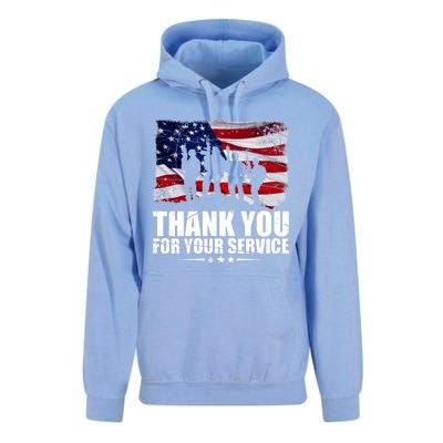 Thank You For Your Service Veteran Day Gift Unisex Surf Hoodie