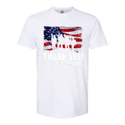 Thank You For Your Service Veteran Day Gift Softstyle CVC T-Shirt