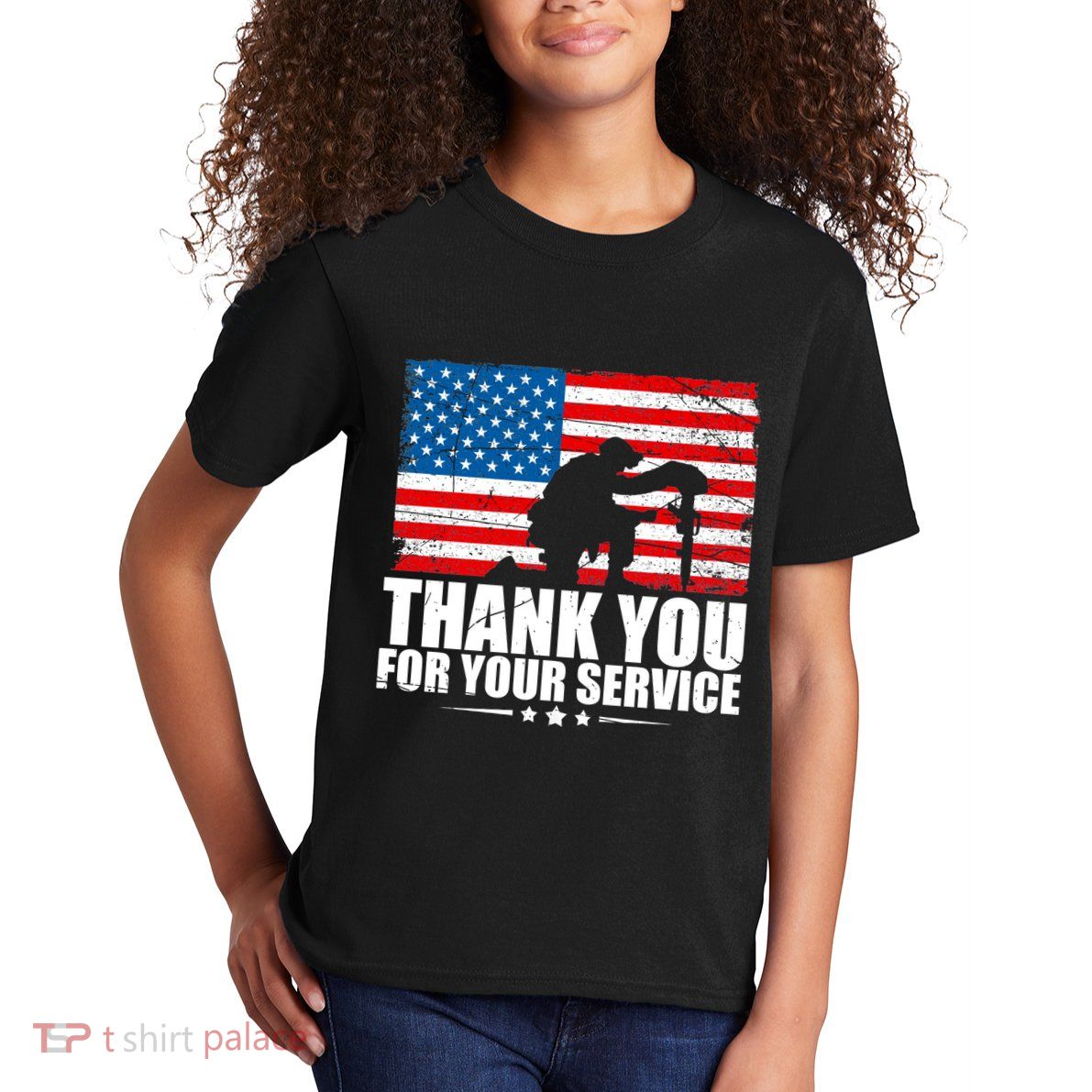 Thank You For Your Service Veteran Day Gift Kids T-Shirt