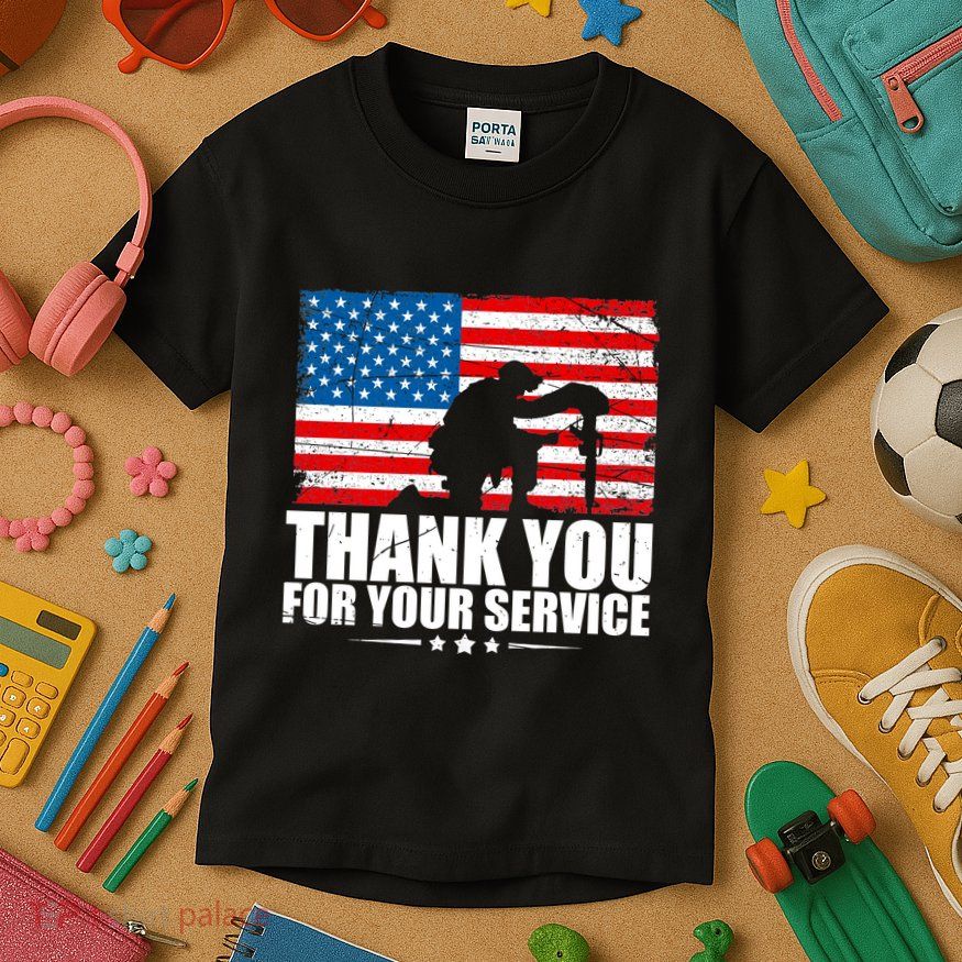 Thank You For Your Service Veteran Day Gift Kids T-Shirt