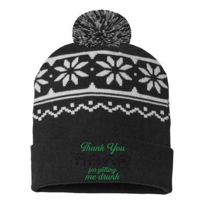 Thank You For Getting Me Drunk Funny Saint Patrick's Day Gift Idea For Lover USA-Made Snowflake Beanie