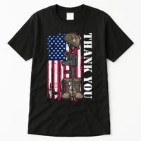 Thank You For Your Service Memorial Day USA American Flag Tall T-Shirt