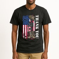Thank You For Your Service Memorial Day USA American Flag Tall T-Shirt