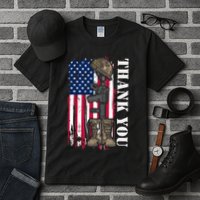 Thank You For Your Service Memorial Day USA American Flag Tall T-Shirt