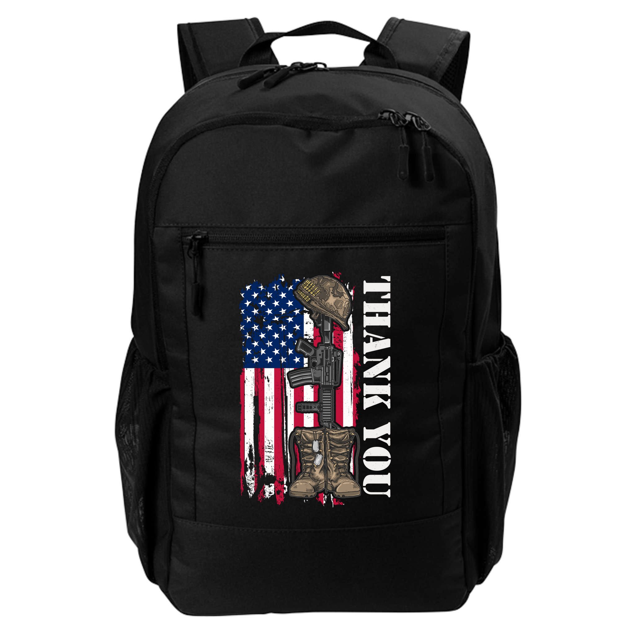 Thank You For Your Service Memorial Day USA American Flag Backpack