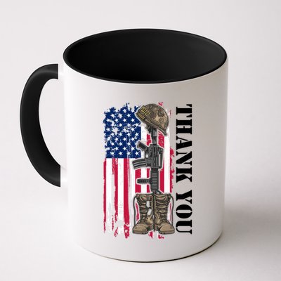 Thank You For Your Service Memorial Day USA American Flag Mug