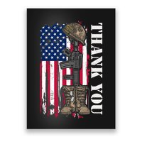 Thank You For Your Service Memorial Day USA American Flag Poster