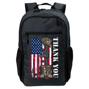 Thank You For Your Service Memorial Day USA American Flag Daily Commute Backpack