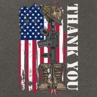 Thank You For Your Service Memorial Day USA American Flag Cotton Canvas Backpack