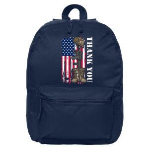 Thank You For Your Service Memorial Day USA American Flag 16 in Basic Backpack