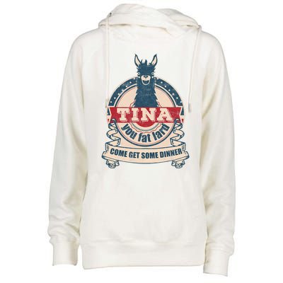 Tina You Fat Lard Come Get Some Dinner Womens Funnel Neck Pullover Hood