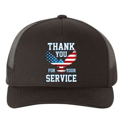 Thank You For Your Service Patriotic Eagle Yupoong Adult 5-Panel Trucker Hat