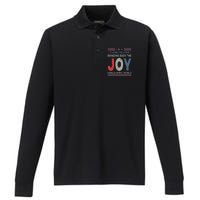 Thank You For Bringing Back The Joy Kamala Harris Tim Walz Performance Long Sleeve Polo