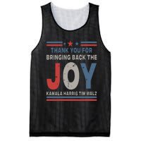 Thank You For Bringing Back The Joy Kamala Harris Tim Walz Mesh Reversible Basketball Jersey Tank