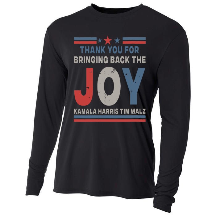 Thank You For Bringing Back The Joy Kamala Harris Tim Walz Cooling Performance Long Sleeve Crew