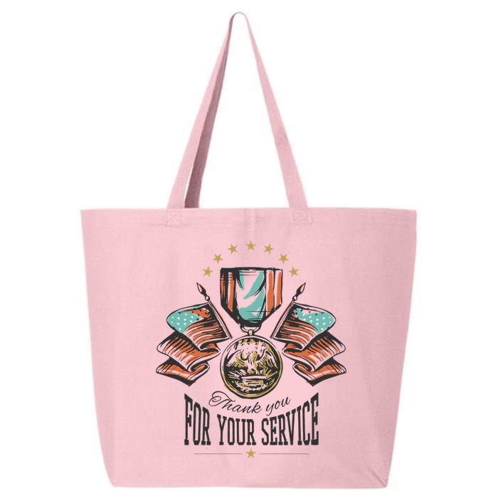 Thank You For Your Service Veteran 25L Jumbo Tote