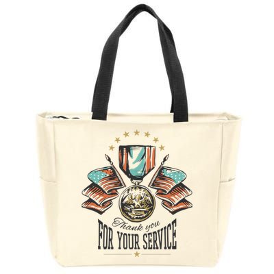 Thank You For Your Service Veteran Zip Tote Bag
