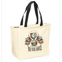 Thank You For Your Service Veteran Zip Tote Bag
