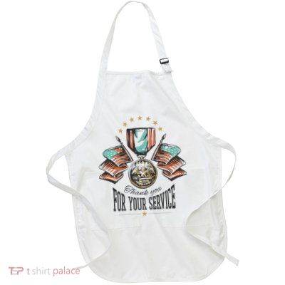 Thank You For Your Service Veteran Full-Length Apron With Pockets